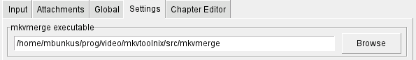 selecting the mkvmerge executable