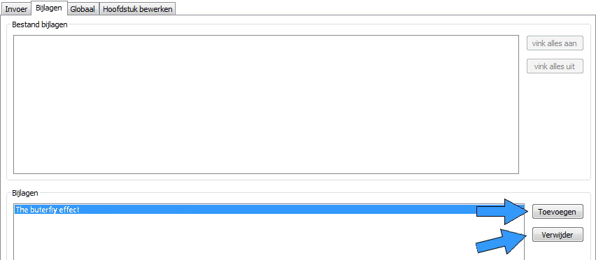 Toevoegen en verwijderen bijlagen